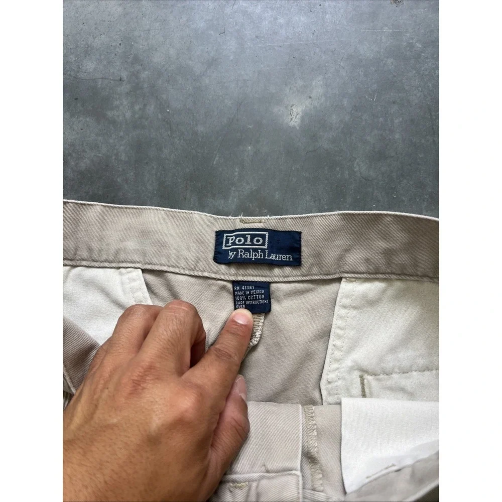 Ralph Lauren Men's Polo Jeans Shorts, Size 32, Beige Chino Sku97